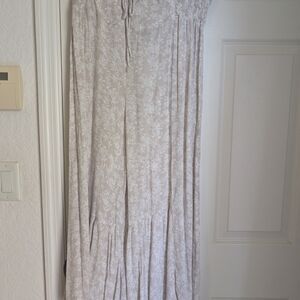 Floral Palazzo Pants in Cream